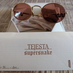 Supersnake Yellow Gold Sunglasses Limited